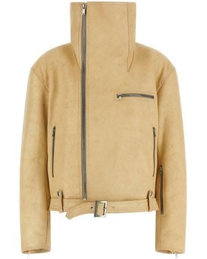Rick Owens 'biker Jumbo Stooges' Jacket - Natural