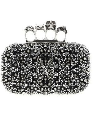 McQueen 'knuckle' Clutch - Gray