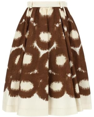 Prada Canvas Skirt - Brown