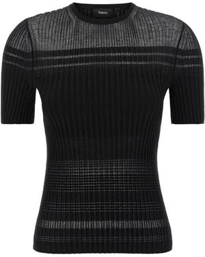 Theory Ribbed T-shirt - Black