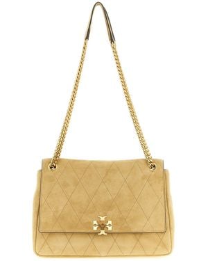 Tory Burch 'charlie' Medium Shoulder Bag - Metallic