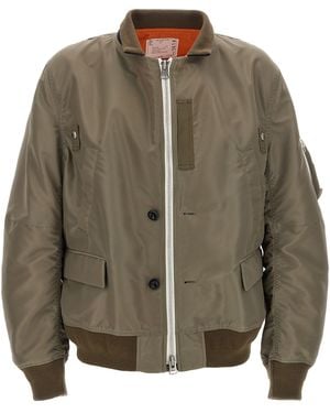 Sacai Nylon Bomber Jacket - Green