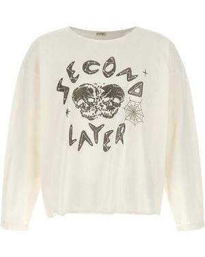 Second/Layer 'skull' T-shirt - White