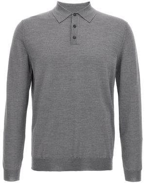 Zanone Long-Sleeved Polo Shirt Polo Ml Slim Fit' - Grey