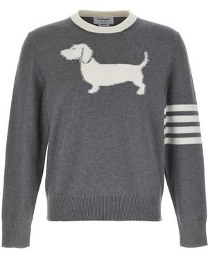 Thom Browne Maglione '4-Bar Hector' - Grigio