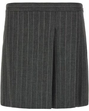 Pinko Pinstripe Skirt - Grey