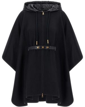 Moncler Two-material Cape - Black