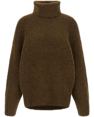 TOTEME Bouclé Turtleneck Jumper - Green