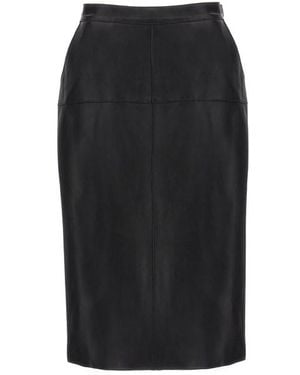 P.A.R.O.S.H. Leather Skirt - Black