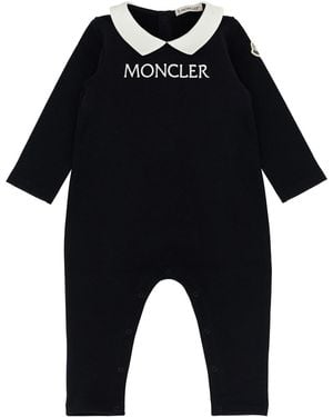 Moncler Logo Embroidery Jumpsuit - Black
