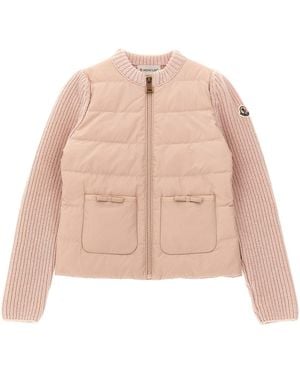 Moncler Padded Cardigan - Natural