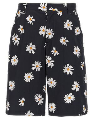 Moschino 'margherite' Print Bermuda Shorts - Blue