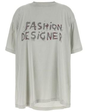 Balenciaga T-Shirt 'Fashion Designer' - Grigio