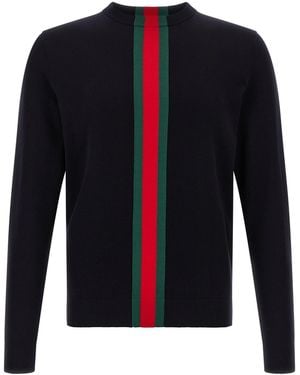 Gucci Pullover "Nastro Web" - Blau