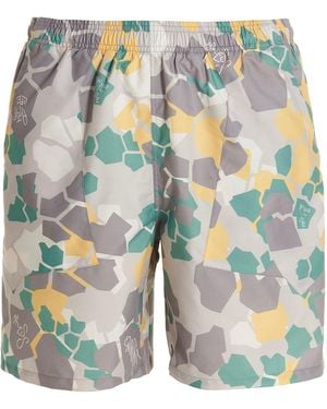 Objects IV Life Printed Beach Shorts - Blue