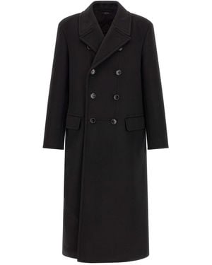 Tom Ford 'luxury Melton Db Officer' Coat - Black