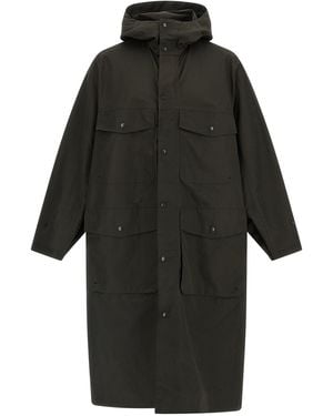 Lemaire 'utility Raincoat' Trench Coat - Black
