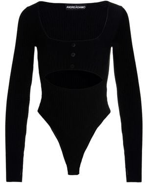 ANDREADAMO Bodysuit Mit Cut-Out - Schwarz