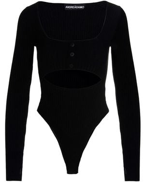 ANDREADAMO Bodysuit Mit Cut-Out - Schwarz