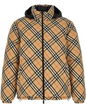 Burberry Reversible 'Snowdon' Puffer Jacket - Natural