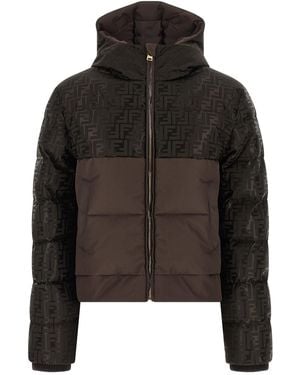 Fendi Ff Nylon Down Jacket - Black
