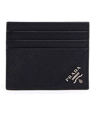 Prada Kartenthalter Mit Logo - Schwarz