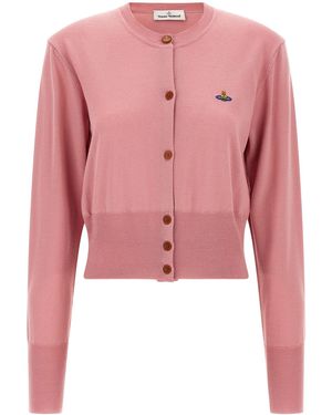 Vivienne Westwood 'bea Cropped' Cardigan - Pink