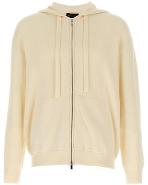 Roberto Collina Frottee-Kapuzenpullover - Natur