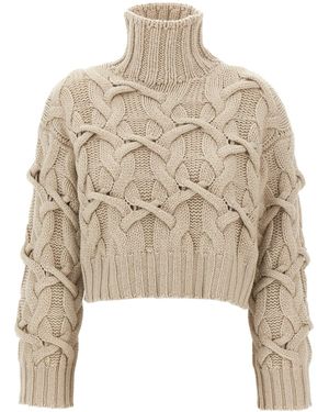 Brunello Cucinelli Braided Jumper - Natural