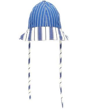 Sunnei Bucket hat righe - Blu