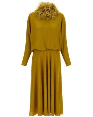 Valentino Garavani Georgette Dress - Yellow