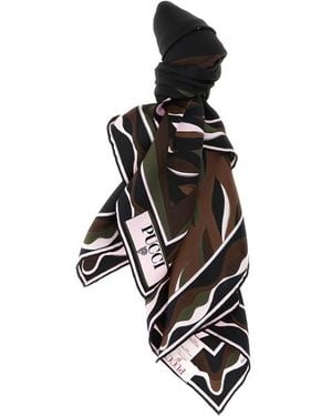 PUCCI Carré 'Fiamme' E 'Nawaho' - Nero