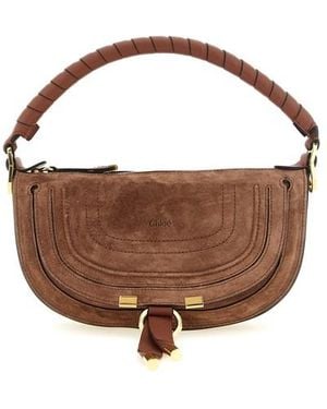 Chloé Borsa A Spalla 'Marcie' Mini - Marrone