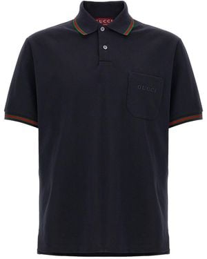 Gucci 'nastro Web' Polo Shirt - Black