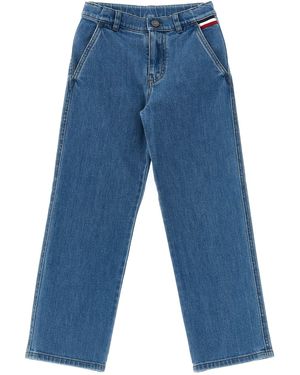 Moncler Straight Leg Jeans - Blue