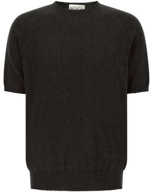 Ma'ry'ya Maglia A Maniche Corte Con Maniche Raglan - Nero