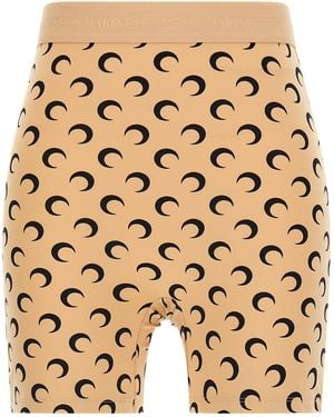 Marine Serre Moon Jersey Biker Shorts - Natural