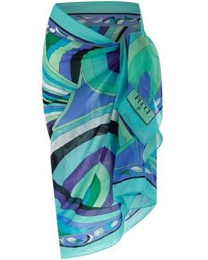 PUCCI Pareo Stampa 'Iride' - Blu