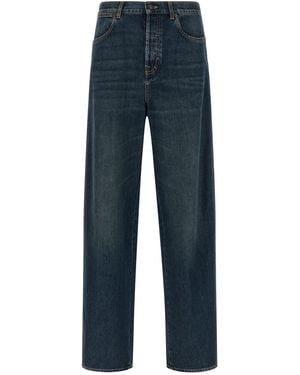 Gucci 'nastro Web' Baggy Jeans - Blue
