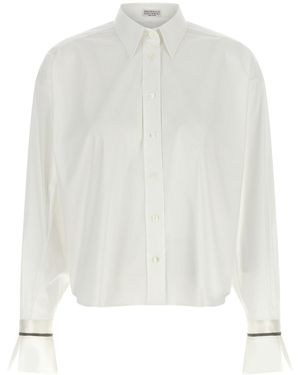 Brunello Cucinelli 'shiny Cuffs' Shirt - White