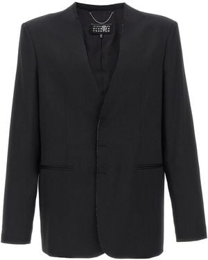 MM6 by Maison Margiela Single-breasted Blazer - Black