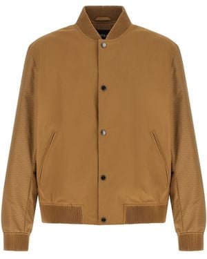 BOSS Monogram Sleeve Bomber Jacket - Brown