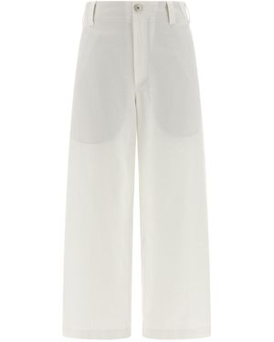 Brunello Cucinelli 'chino Crop' Trousers - White