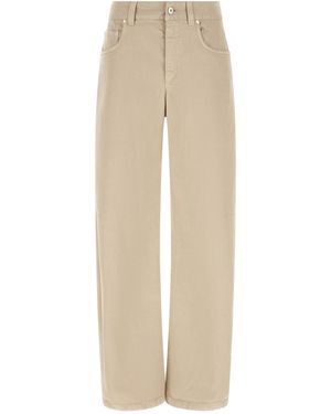 Brunello Cucinelli Garment-dyed Jeans - Natural