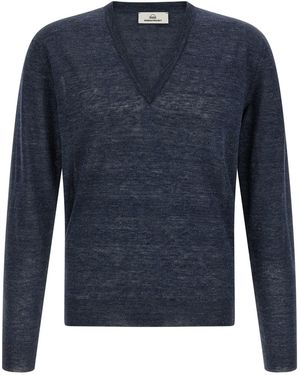 Rivvia Projects Linen And Silk Jumper - Blue