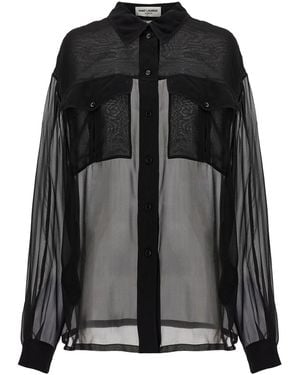Saint Laurent 'Mousseline - Schwarz