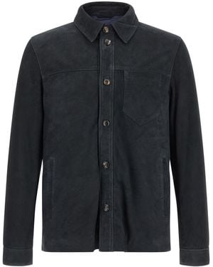 Pal Zileri Suede Overshirt - Black
