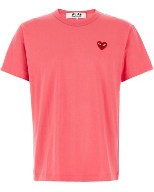 COMME DES GARÇONS PLAY Logo Patch T-shirt - Pink