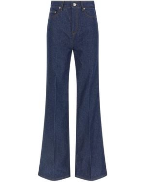Ami Paris Flared Leg Jeans - Blue