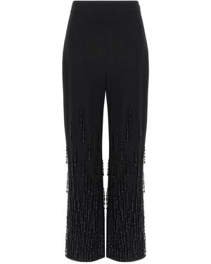 Alberta Ferretti Beaded Trousers - Black